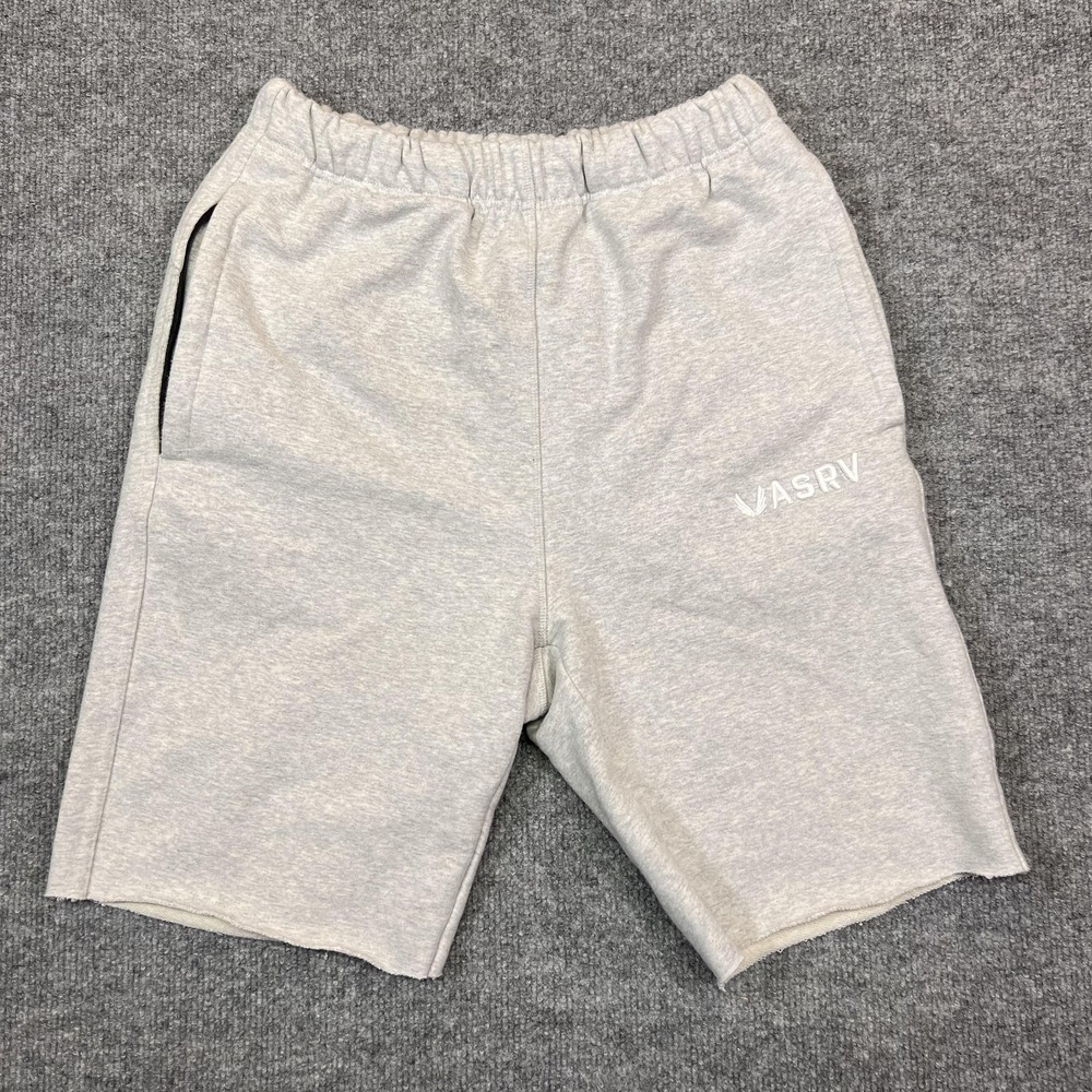 ASRV Sweat Shorts Mens XS Gray French Terry Athletic Drawstring 9 Inseam Pockets
